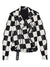 White Checkered Leather Jacket