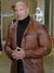 Red Notice Dwayne Johnson Brown Leather Coat